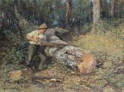 Frederick Mccubbin, Sawing Timber